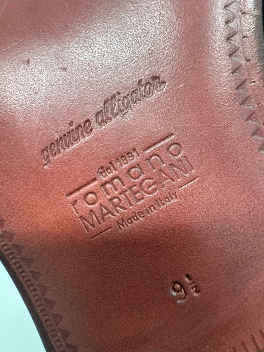 Romano Martegani Real Alligator 🐊 Leather Lace-Up Derby Shoes with Textured Vamp